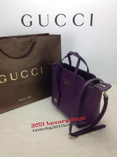 Gucci Swing mini Leather Top Handle Bag 368827 Violet