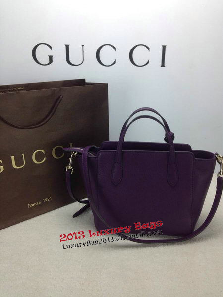 Gucci Swing mini Leather Top Handle Bag 368827 Violet