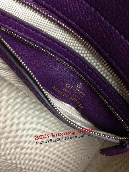 Gucci Swing mini Leather Top Handle Bag 368827 Violet