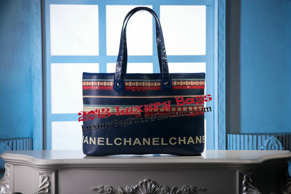Chanel Grainy Leather Tote Bag CHA6010 Blue