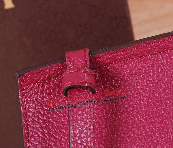 Gucci Bamboo Daily Leather Flap Shoulder Bags 370815 Burgundy