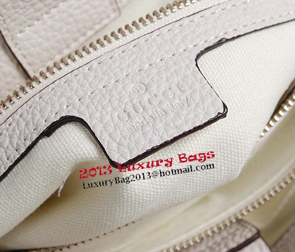 Gucci Bamboo Tote Bags Original Calf Leather 323660 White