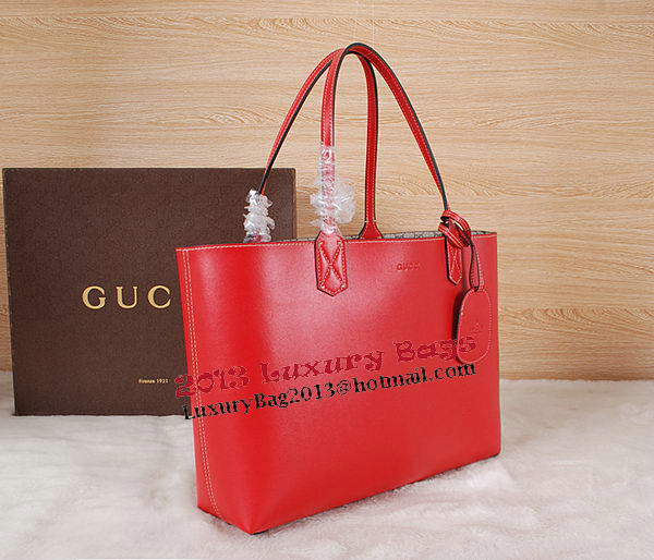 Gucci Reversible GG Leather Tote Bag 368568 Red