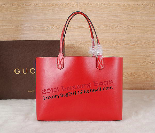 Gucci Reversible GG Leather Tote Bag 368568 Red