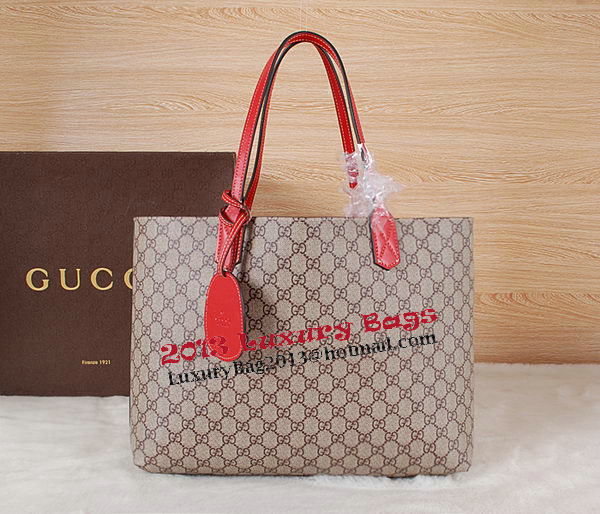 Gucci Reversible GG Leather Tote Bag 368568 Red