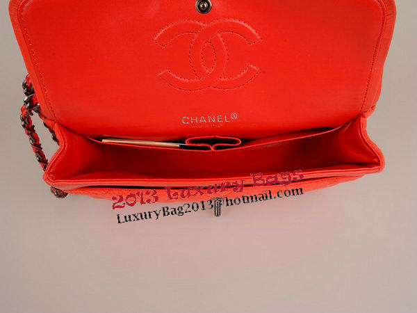 Chanel 2.55 Series Classic Flap Bag Original Nubuck Leather CF1112 Light Red