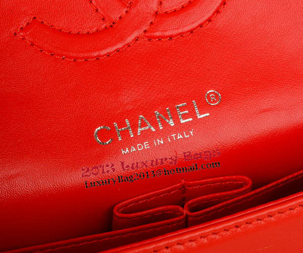 Chanel 2.55 Series Classic Flap Bag Original Nubuck Leather CF1112 Light Red