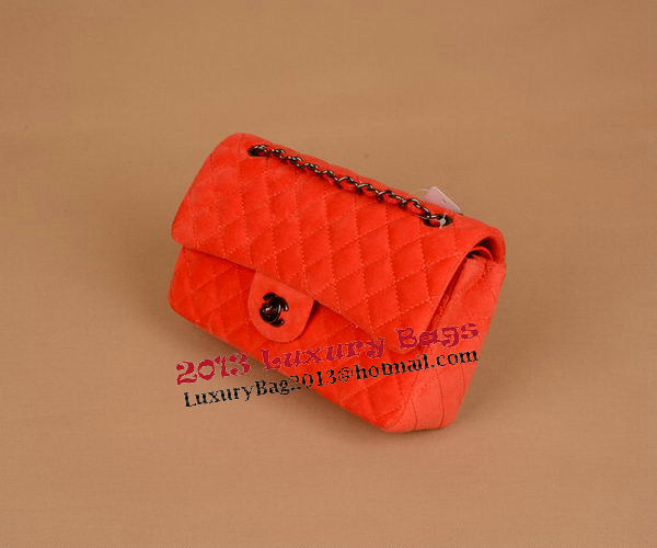 Chanel 2.55 Series Classic Flap Bag Original Nubuck Leather CF1112 Light Red