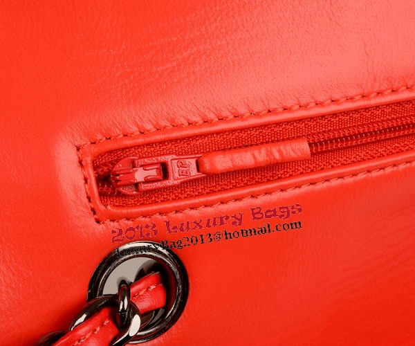 Chanel 2.55 Series Classic Flap Bag Original Nubuck Leather CF1112 Light Red