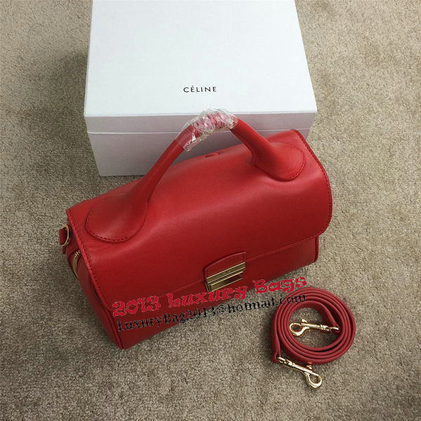 Celine Small Top Handle Bag Original Leather C20135S Red