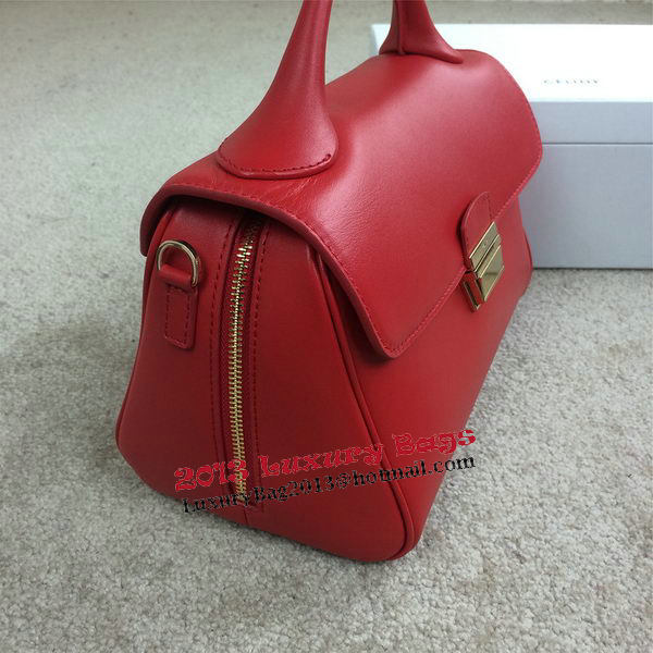 Celine Small Top Handle Bag Original Leather C20135S Red