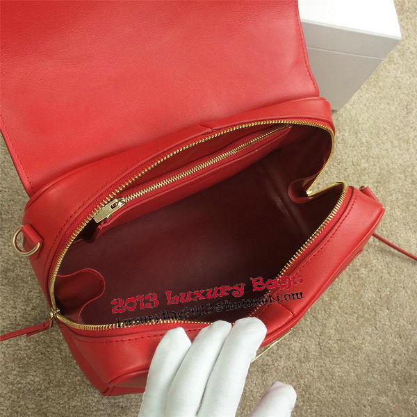 Celine Small Top Handle Bag Original Leather C20135S Red