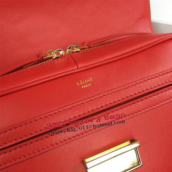 Celine Small Top Handle Bag Original Leather C20135S Red