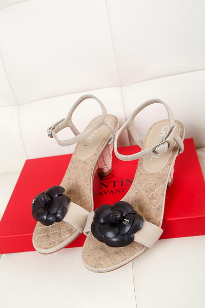 Chanel Sheepskin Leather Sandals CH1008YZM Apricot