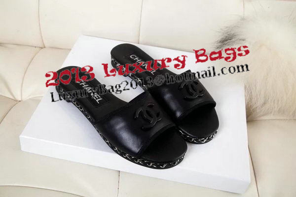 Chanel Villus Slippers CH1011YZM Black