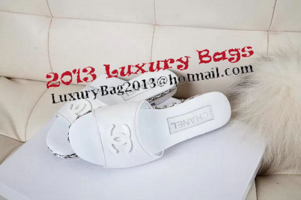 Chanel Villus Slippers CH1011YZM White