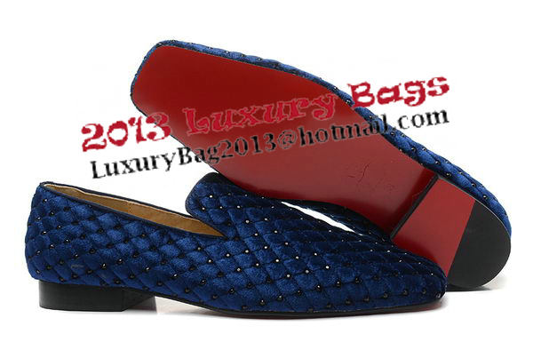 Christian Louboutin Casual Shoes Suede Leather CL885 Blue