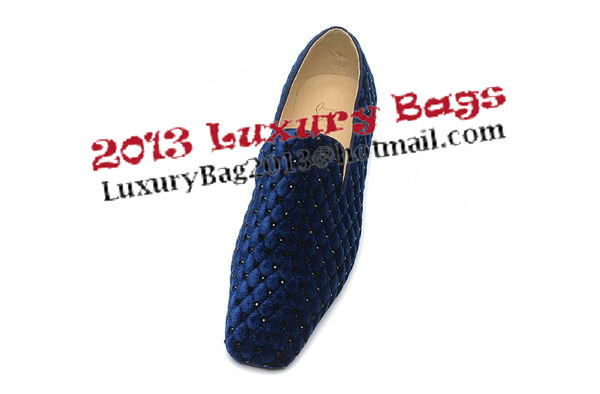 Christian Louboutin Casual Shoes Suede Leather CL885 Blue