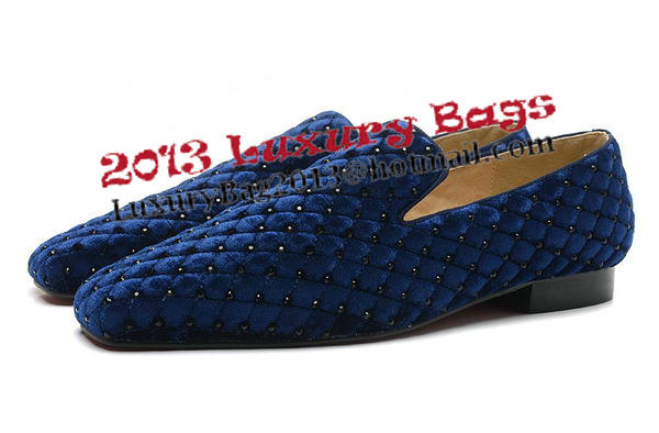 Christian Louboutin Casual Shoes Suede Leather CL885 Blue