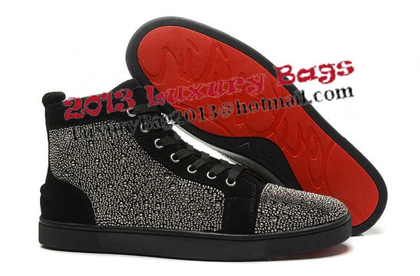 Christian Louboutin Casual Shoes Suede Leather CL888 Black