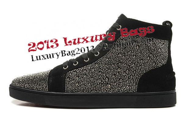 Christian Louboutin Casual Shoes Suede Leather CL888 Black