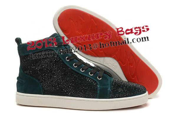 Christian Louboutin Casual Shoes Suede Leather CL888 Green