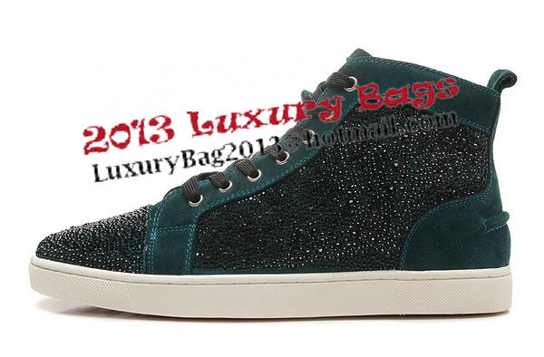Christian Louboutin Casual Shoes Suede Leather CL888 Green