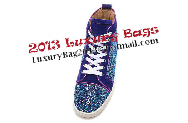 Christian Louboutin Casual Shoes Suede Leather CL888 Purple