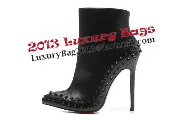 Christian Louboutin Sheepskin Rivet 120MM Ankle Boot CL1488 Black