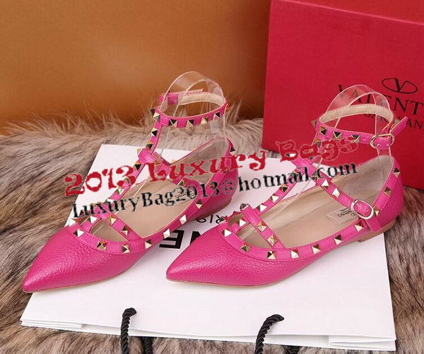 Valentino Litchi Leather Rivet Sandal VT221YZM Rose