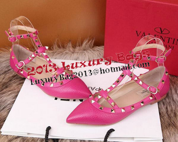 Valentino Litchi Leather Rivet Sandal VT221YZM Rose