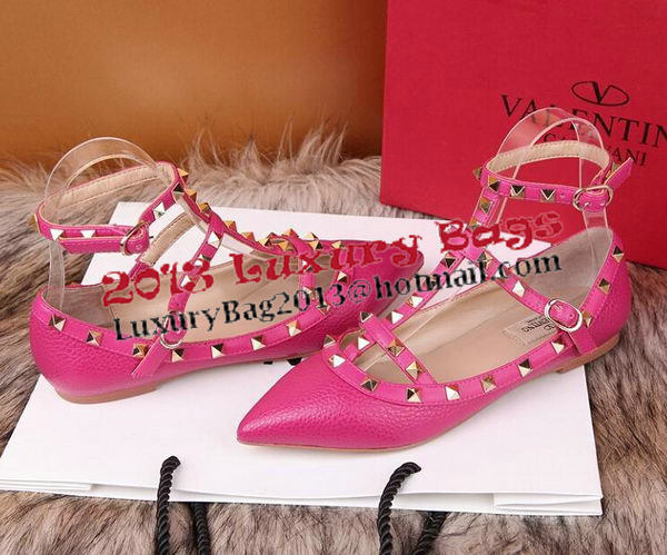 Valentino Litchi Leather Rivet Sandal VT221YZM Rose