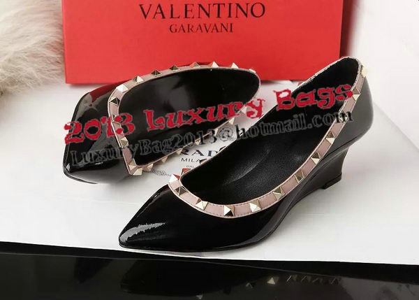 Valentino Patent Leather Rivet 65mm Pump VT280YZM Black