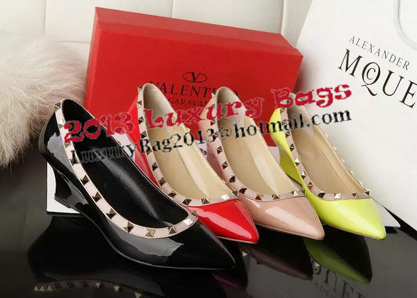 Valentino Patent Leather Rivet 65mm Pump VT280YZM Black