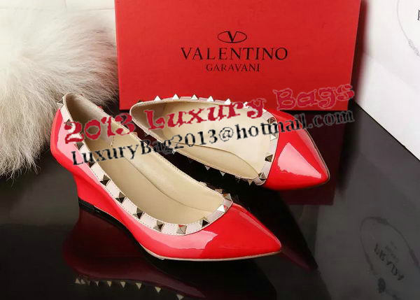 Valentino Patent Leather Rivet 65mm Pump VT280YZM Red