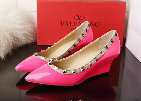 Valentino Patent Leather Rivet 65mm Pump VT280YZM Rose