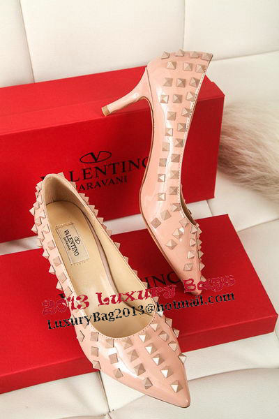 Valentino Patent Leather Rivet 65mm Pump VT288YZM Pink