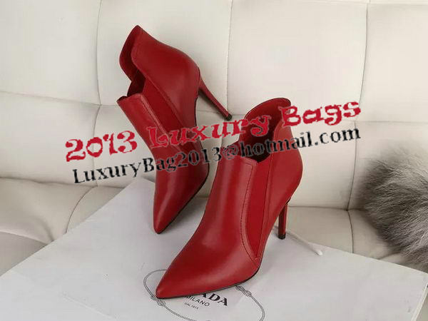 Valentino Sheepskin Leather Ankle Boot VT342YZM Red