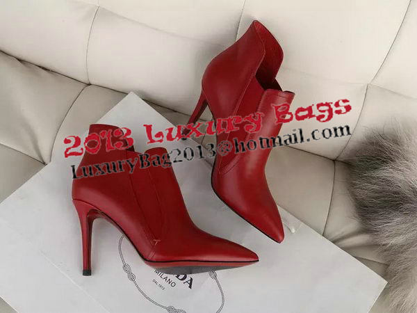 Valentino Sheepskin Leather Ankle Boot VT342YZM Red