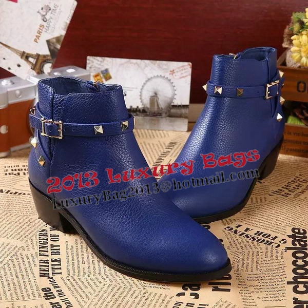 Valentino Sheepskin Leather Ankle Boot VT344YZM Blue