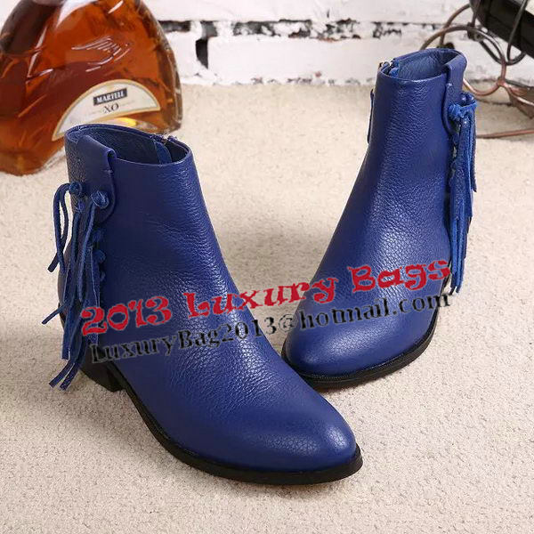 Valentino Sheepskin Leather Ankle Boot VT349YZM Blue