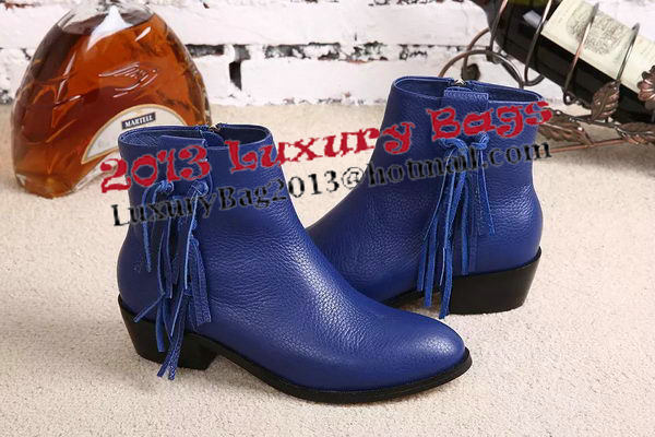 Valentino Sheepskin Leather Ankle Boot VT349YZM Blue