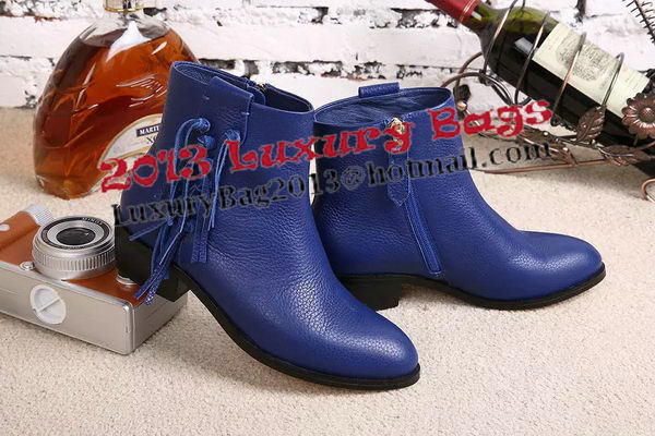 Valentino Sheepskin Leather Ankle Boot VT349YZM Blue