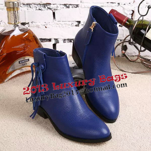 Valentino Sheepskin Leather Ankle Boot VT349YZM Blue