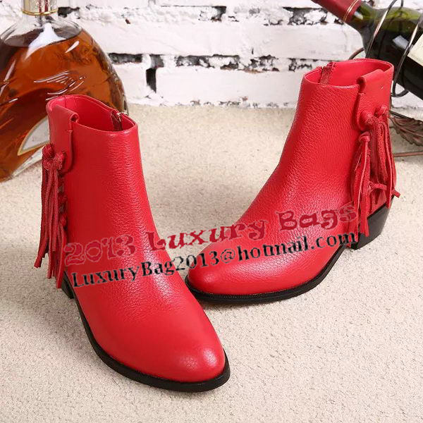 Valentino Sheepskin Leather Ankle Boot VT349YZM Red