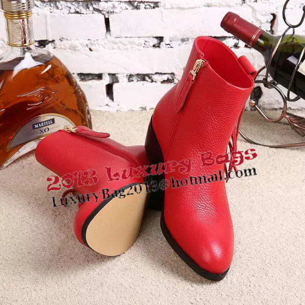 Valentino Sheepskin Leather Ankle Boot VT349YZM Red