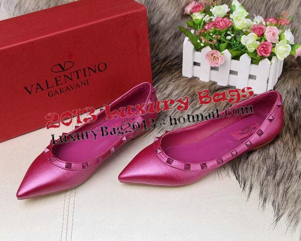 Valentino Sheepskin Leather Rivet Flat VT208YZM Rose