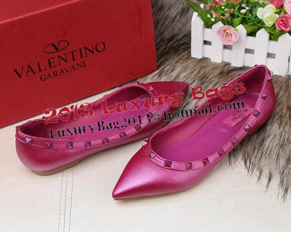 Valentino Sheepskin Leather Rivet Flat VT208YZM Rose