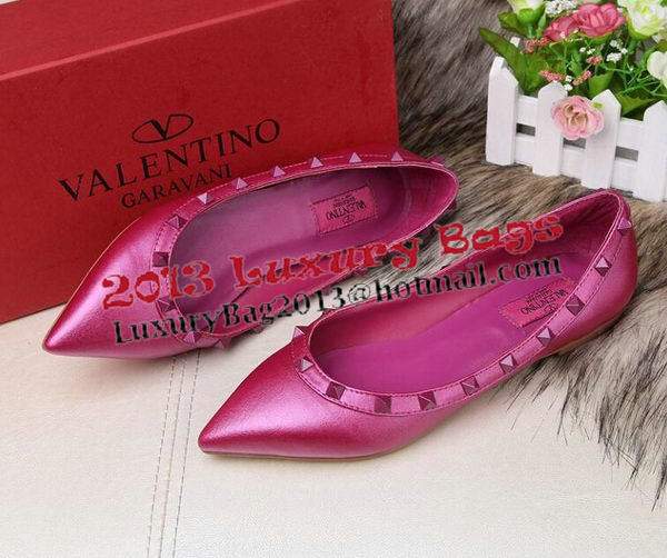 Valentino Sheepskin Leather Rivet Flat VT208YZM Rose