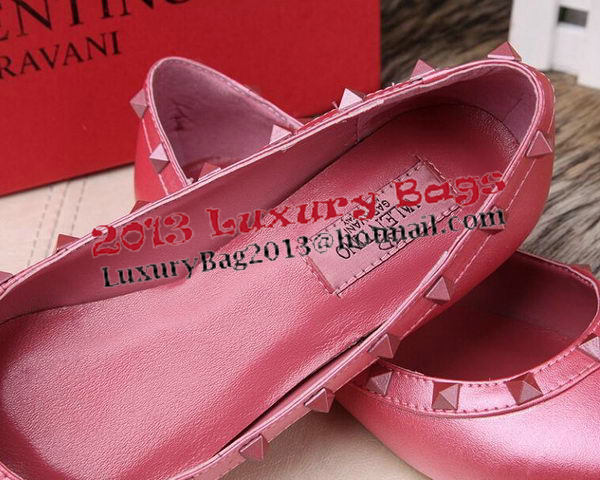 Valentino Sheepskin Leather Rivet Flat VT208YZM Rosy